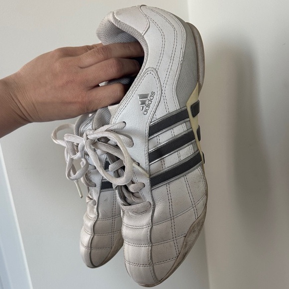 Vintage adidas Kundo White Sneakers with Gray Stripes Taekwondo - Picture 4 of 4